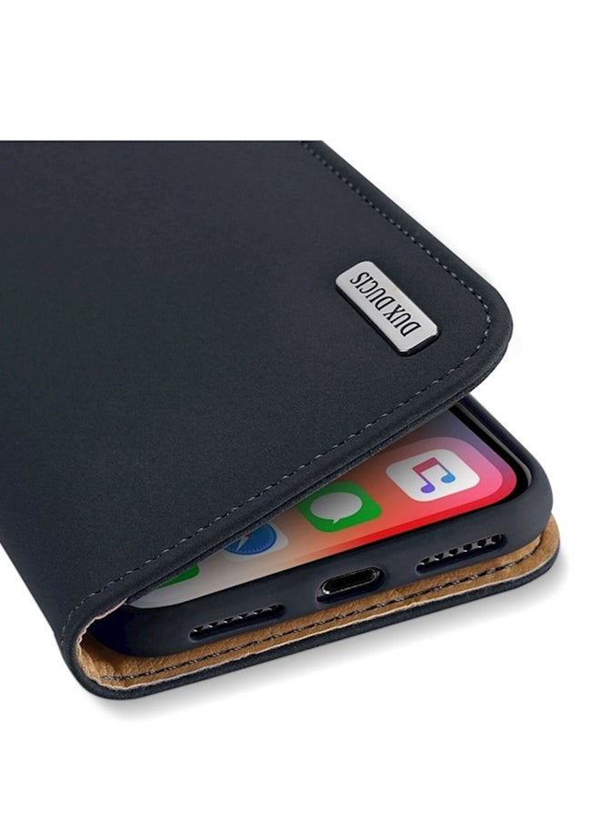 Protective Wallet Card Case Cover For Apple iPhone X/Xs Blue  - Image 3