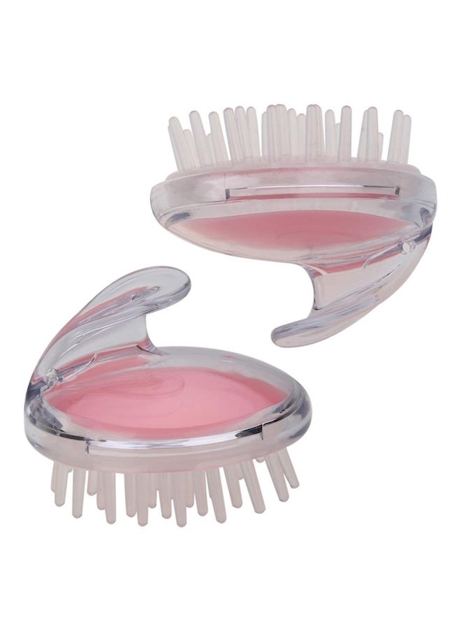 Scalp Massage Brush Silver/Pink - Image 3
