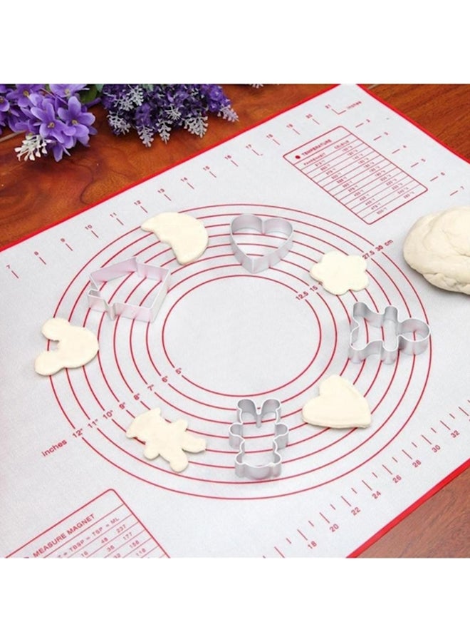Silicone Baking Mat White/Red 40x60cm - Image 3