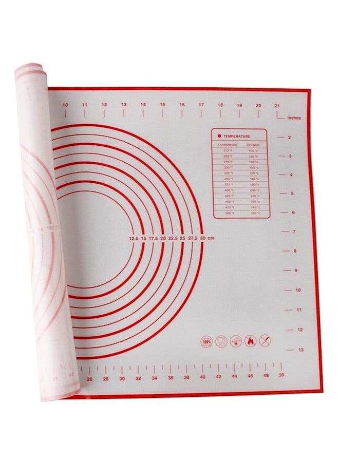 Silicone Baking Mat White/Red 40x60cm - Image 2