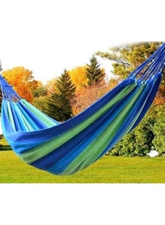 Generic Single And Double Plus Canvas Hammock Blue/Green  - Image 3