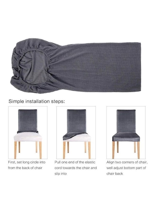 Chair Protector Seat Cover Grey - Image 3