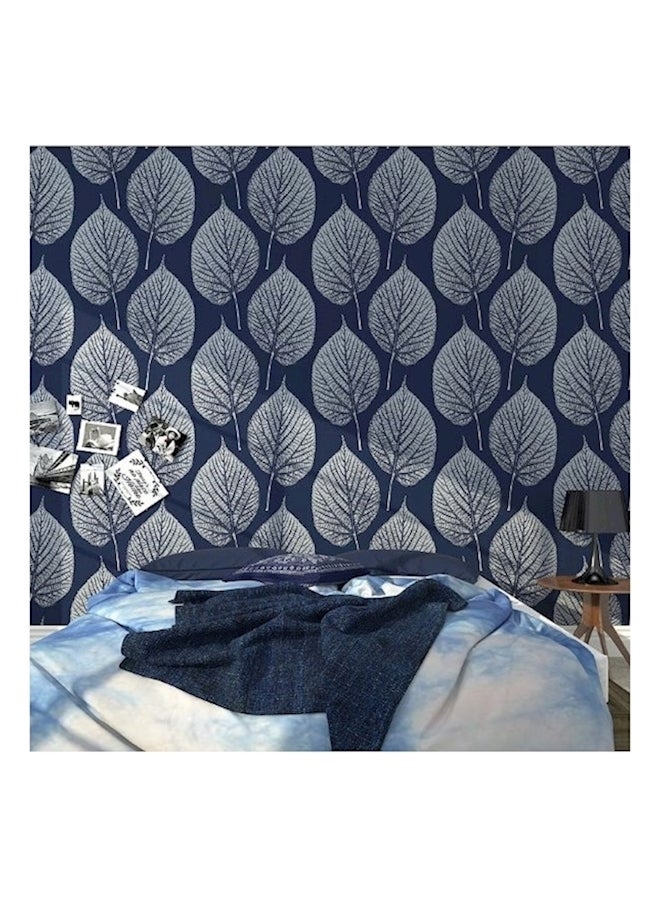 Minimalist Nordic And Foliage 3D Wallpapers Blue  - Image 2