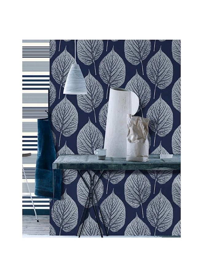 Minimalist Nordic And Foliage 3D Wallpapers Blue  - Image 1