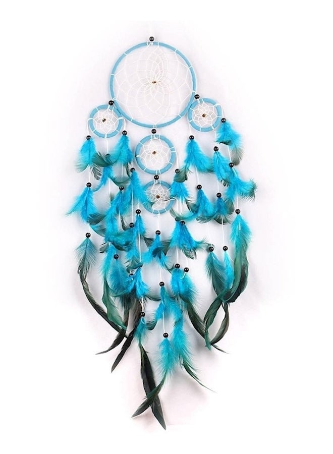 Catcher Indian Style Handmade Feather Blue 60-65cmcm  - Image 1