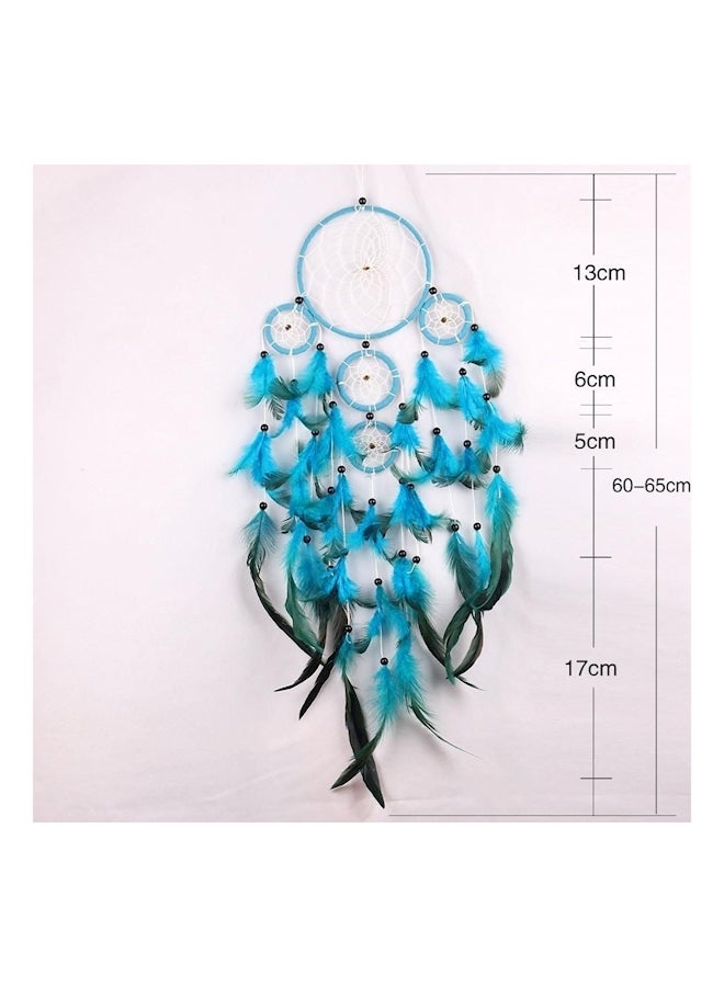Catcher Indian Style Handmade Feather Blue 60-65cmcm  - Image 3