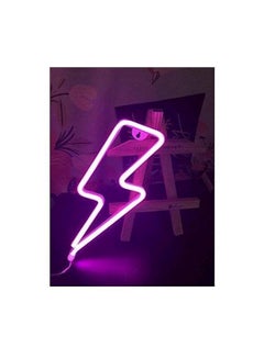 ماركة غير محددة لافتة ديكور جدارية بتصميم شعار نينج بإضاءة نيون بمصباح LED وردي  - Image 5