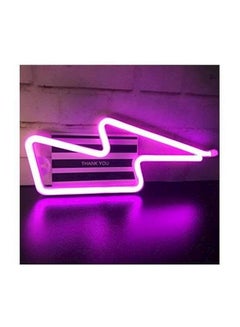 ماركة غير محددة لافتة ديكور جدارية بتصميم شعار نينج بإضاءة نيون بمصباح LED وردي  - Image 3