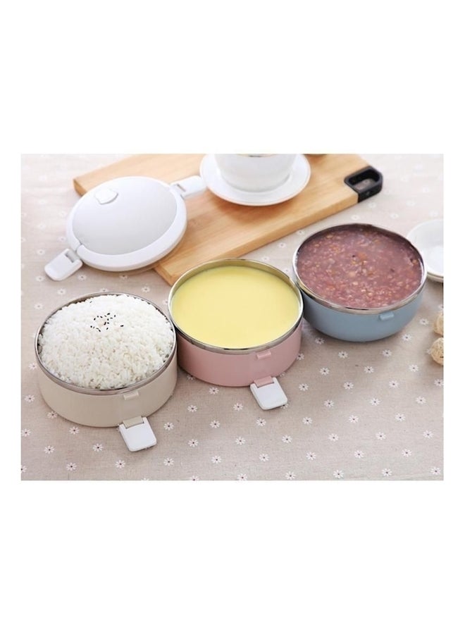 3-Layer Lunch Box With Bag Pink/Blue/Beige - Image 2