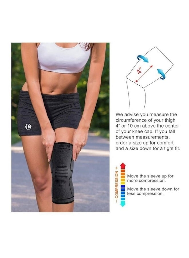 Cambiuo Knee Compression Sleeve Support Pair 0.2 kg 0.2kg - Image 2