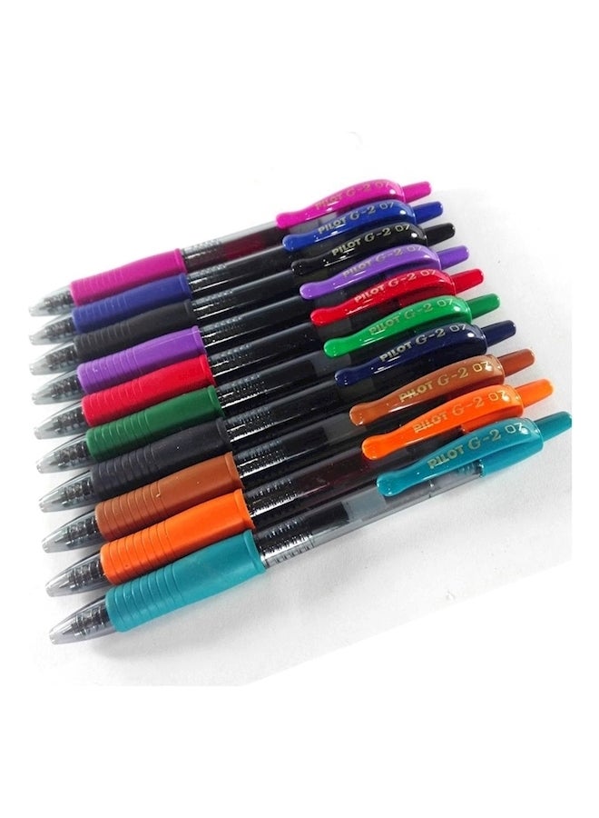 بايلوت طقم أقلام G-2 ملونة من 10 قطع أحمر / أزرق / أسود - Image 2