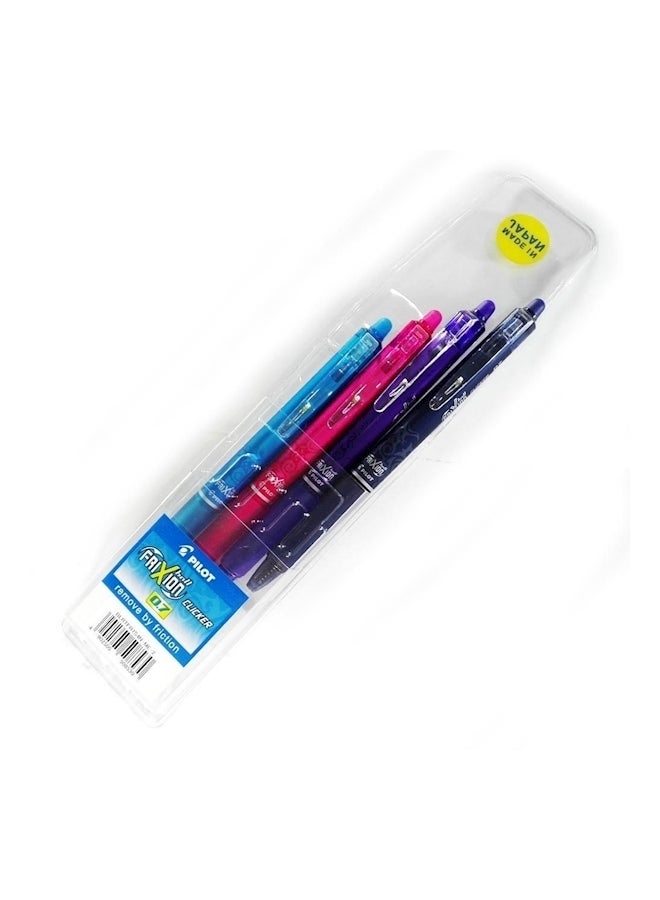 بايلوت طقم أقلام فريكسيون كروية الرأس بزر للنقر من 4 قطع متعدد الألوان - Image 2