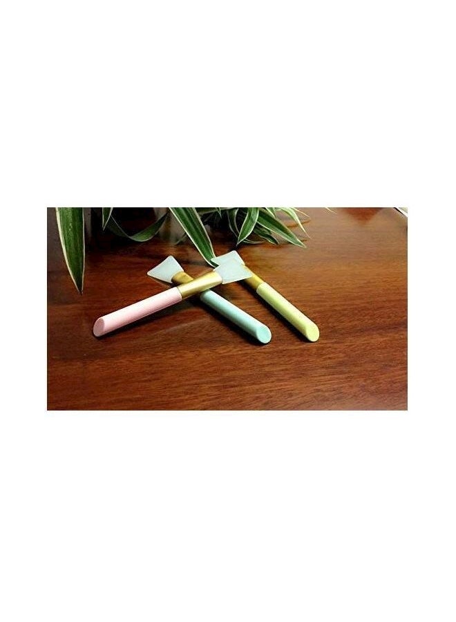 3-Piece Silicone Face Mask Brush White/Gold/Pink - Image 5