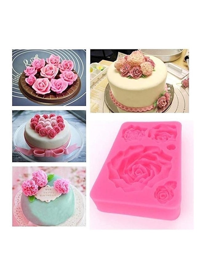 قالب تزيين بشكل أزهار ب5 فتحات وردي - Image 4