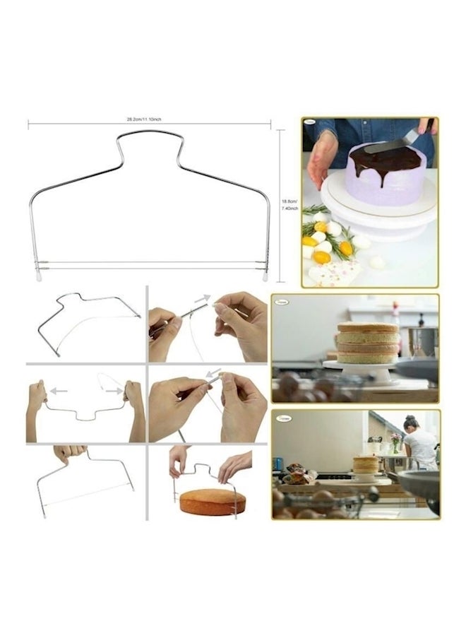 طقم أدوات تزيين الكعك مكون من 100 قطعة فضيّ/ أزرق/ أبيض - Image 4