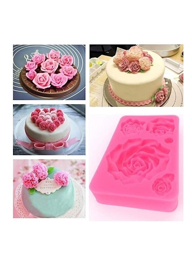 قالب تزيين بشكل أزهار ب5 فتحات وردي - Image 3