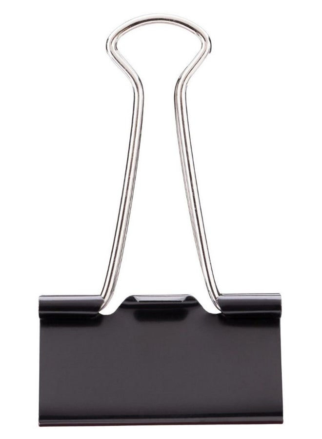 Deli 12-Piece Paper Clip Set Black/Silver - Image 1