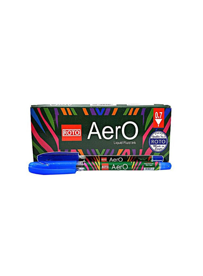 Roto 12-Piece Aero Advanced Liquid Ink Ballpoint Pen Set Blue