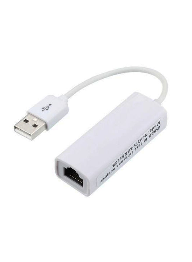 Micro USB Network Lan Ethernet Adapter Converter White