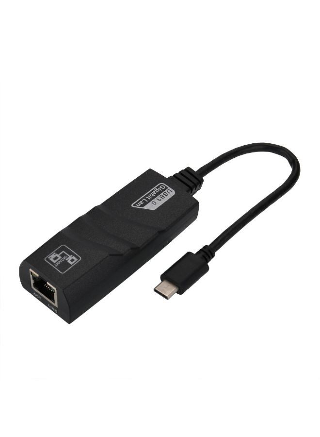 Type-C Ethernet LAN Network Card Adapter Converter Black