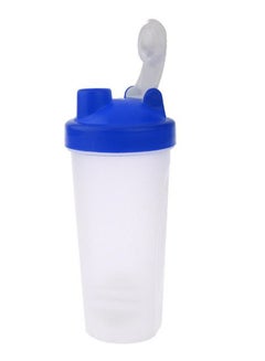Protein Shaker Blender Mixer Cup Bottle Blue/White 22 x 8centimeter