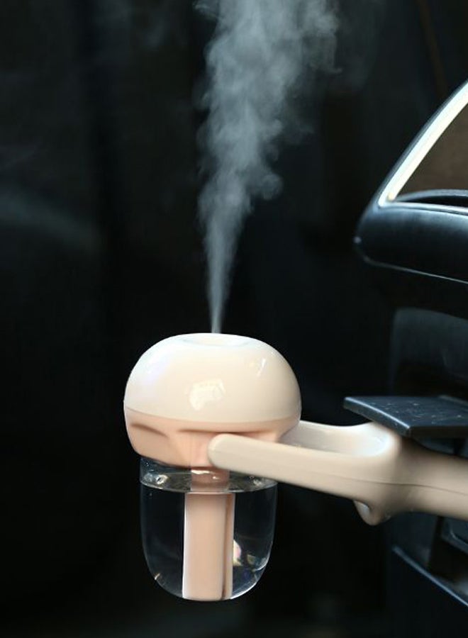 Electric Mini Car Humidifier 50Ml White/Pink 50ml - Image 2