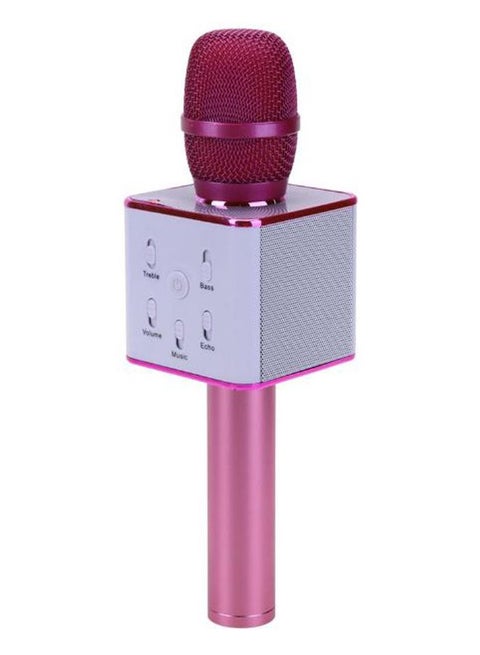 Q7 Bluetooth Wireless Karaoke Microphone With Built-In Speaker NF06159555 Pink/White