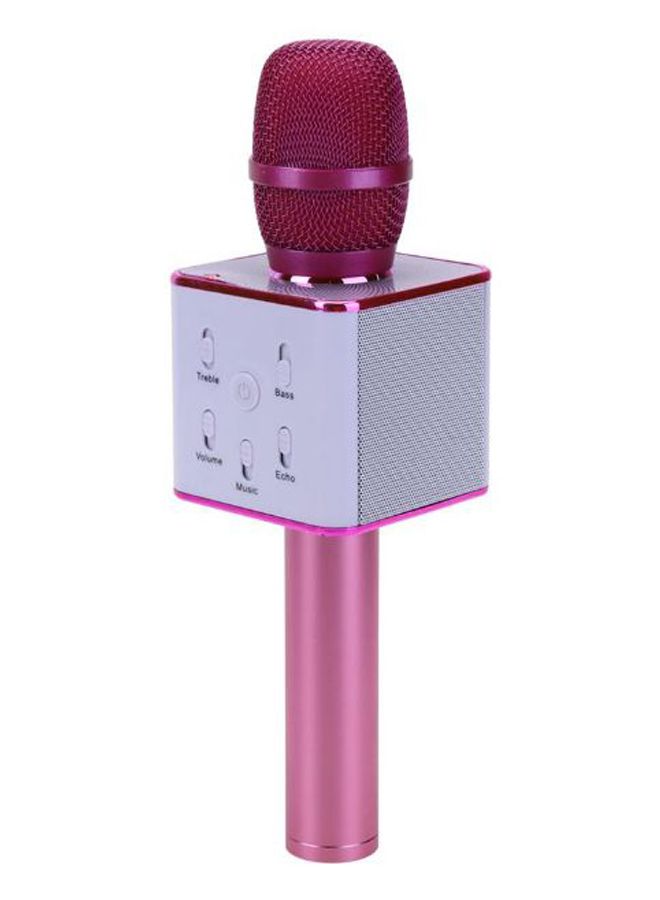 Q7 Bluetooth Wireless Karaoke Microphone With Built-In Speaker NF06159555 Pink/White