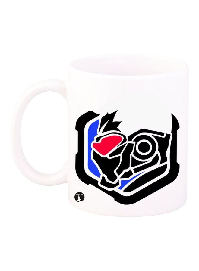 Printed Coffee Mug White/Blue/Black