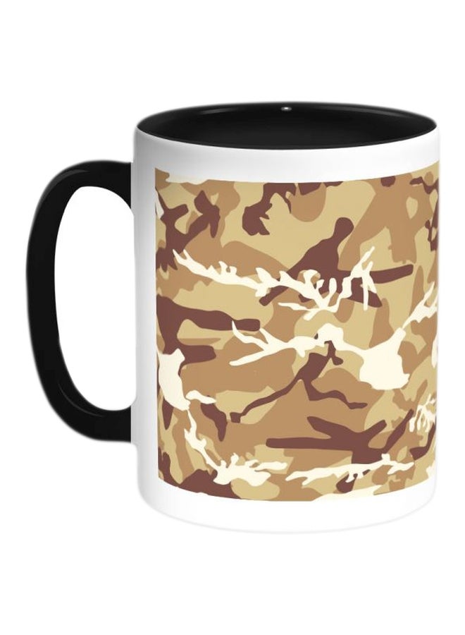 Decalac Army Clothing Printed Coffee Mug Black/Brown/White