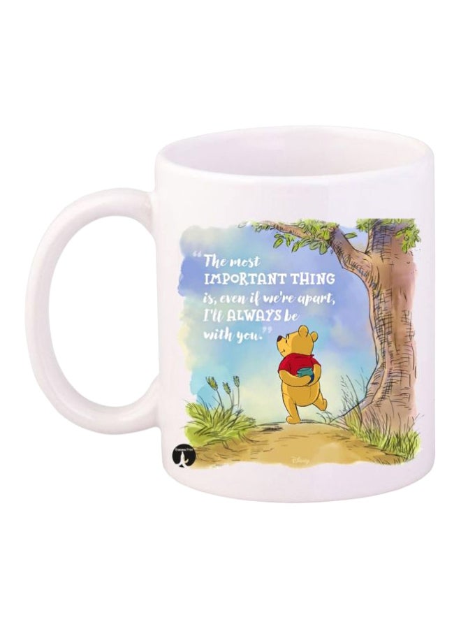 بي بي مج قهوة مزين بطبعة ويني بوه بني/أصفر/أبيض