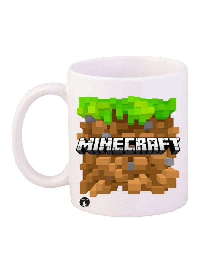 BP Minecraft Printed Mug White/Brown/Green