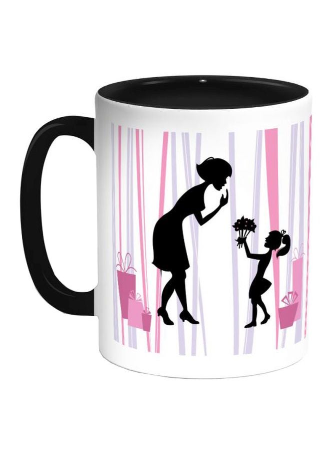 Decalac Mother'S Day Gift Printed Coffee Mug Black/Pink/White