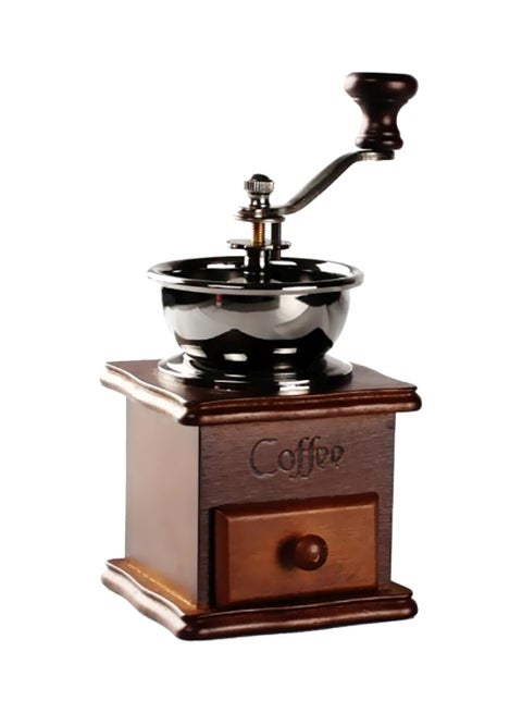 Portable Manual Coffee Bean Grinder Brown/Black 9.5x9.5x16.5cm