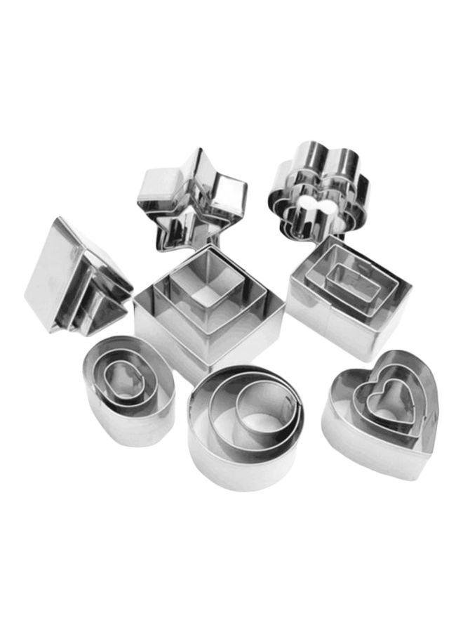 24-Piece Cookie Cutter Silver - Image 1
