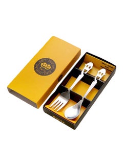 Smile 2-Piece Fork And Spoon Set Silver  - Image 1