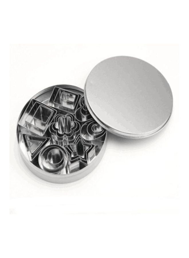 24-Piece Cookie Cutter Silver - Image 2