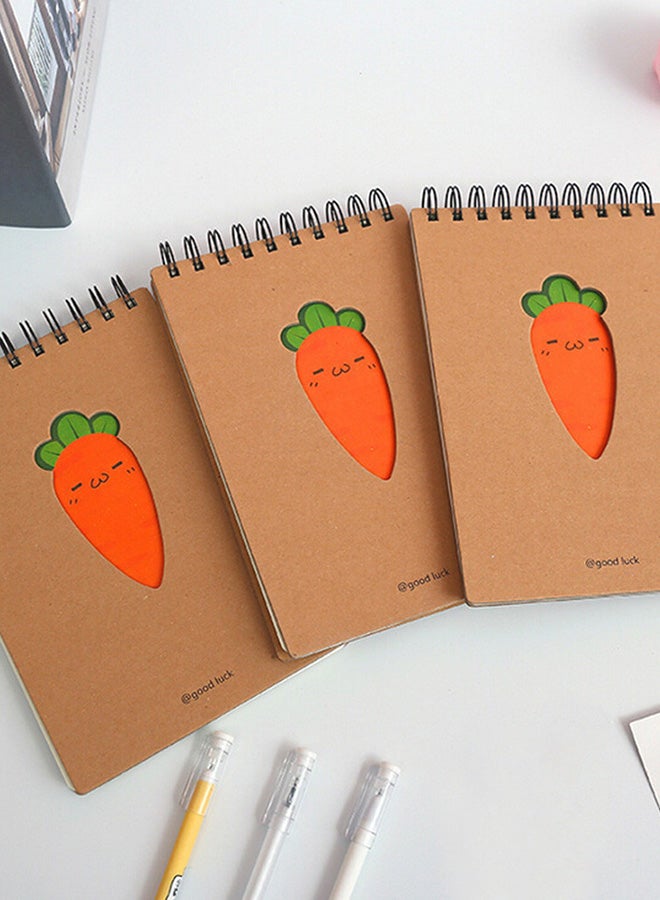 Cute Carrot Students Notepad Multicolour