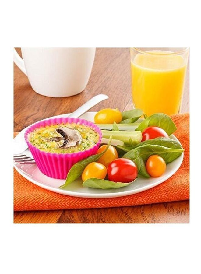 36-Piece Silicone Cupcake Baking Cup Set Multicolour - Image 2