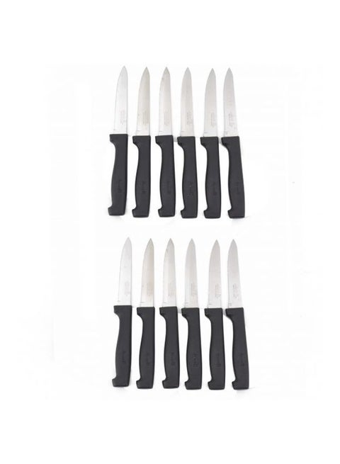 12-Piece Knife Set  Stainless Steel Black/Silver