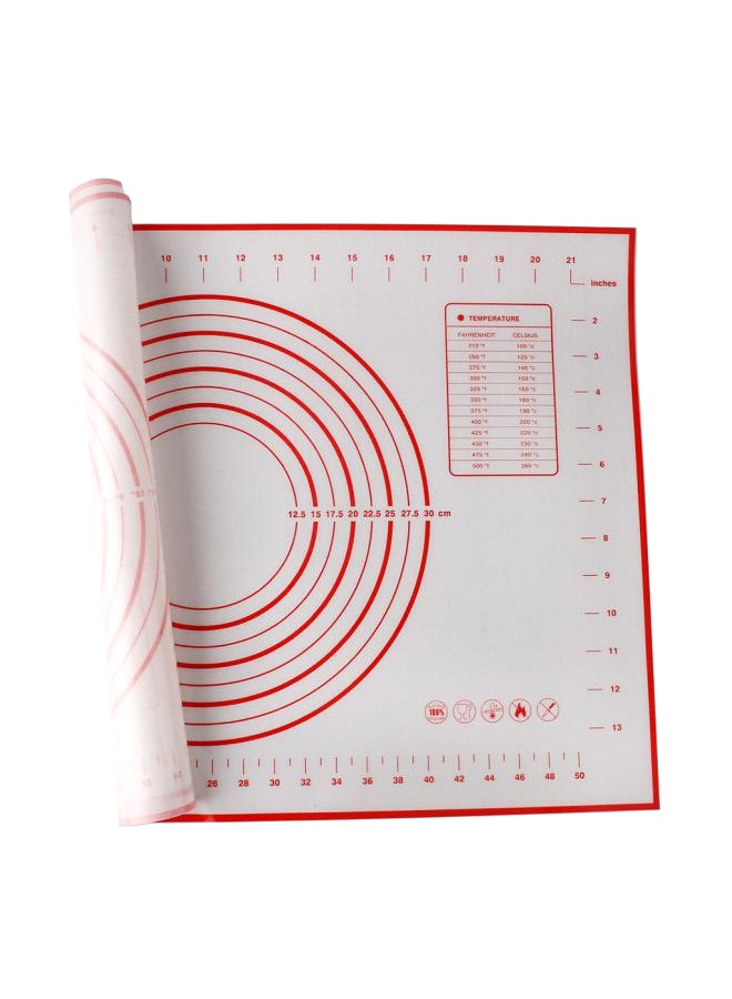 Silicone Baking Mat White/Red 40x60cm - Image 1