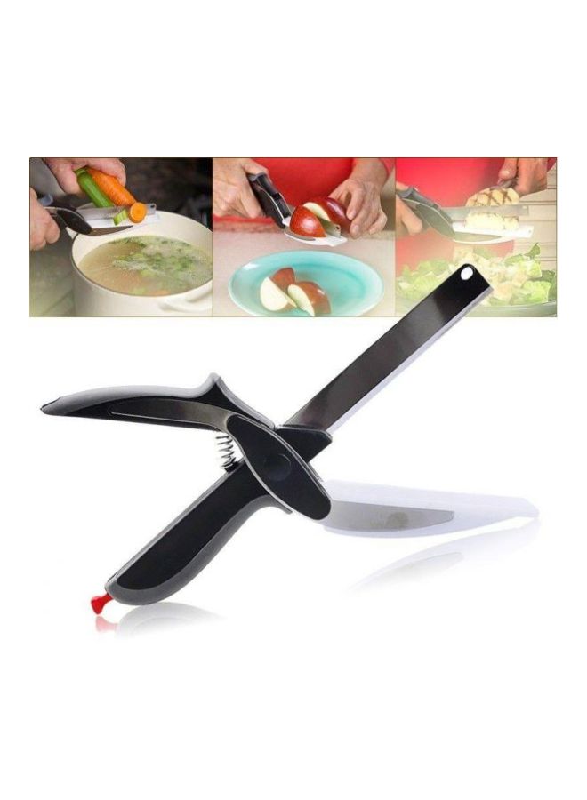 Plastic Kitchen Scissor Black/Silver - Image 2