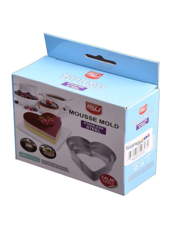 قالب كيك الموس من قطعتين فضي