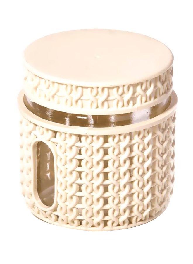 Glass Spice Jar Beige S 