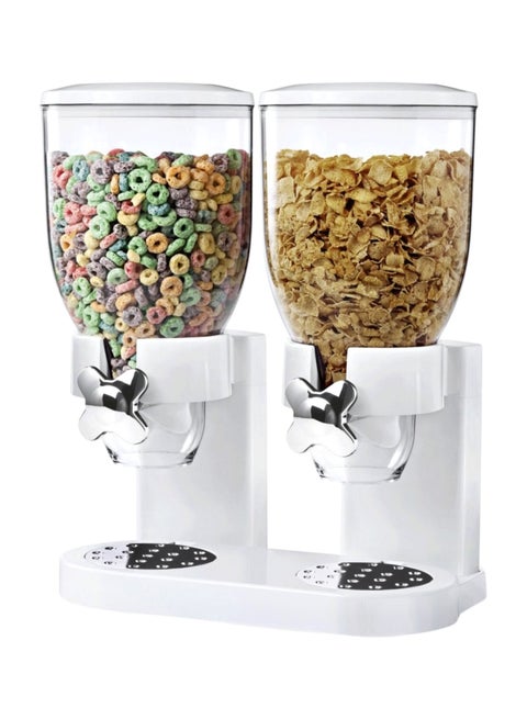 2-In-1 Cereal Dispenser White/Clear