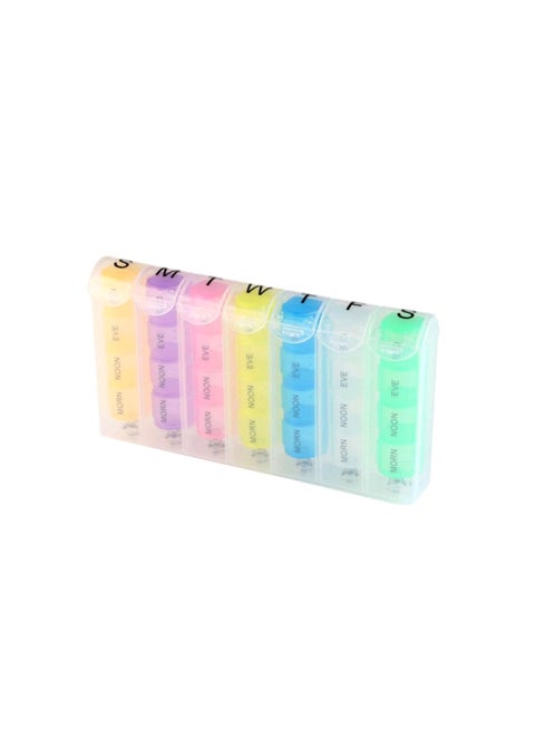 Weekly Daily 7 Day Pill Box Medicine Tablet Storage Organiser Dispenser Holder Multi Color