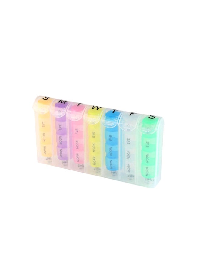 Generic - Weekly Daily 7 Day Pill Box Medicine Tablet Storage Organiser Dispenser Holder Multi Color - Image 1