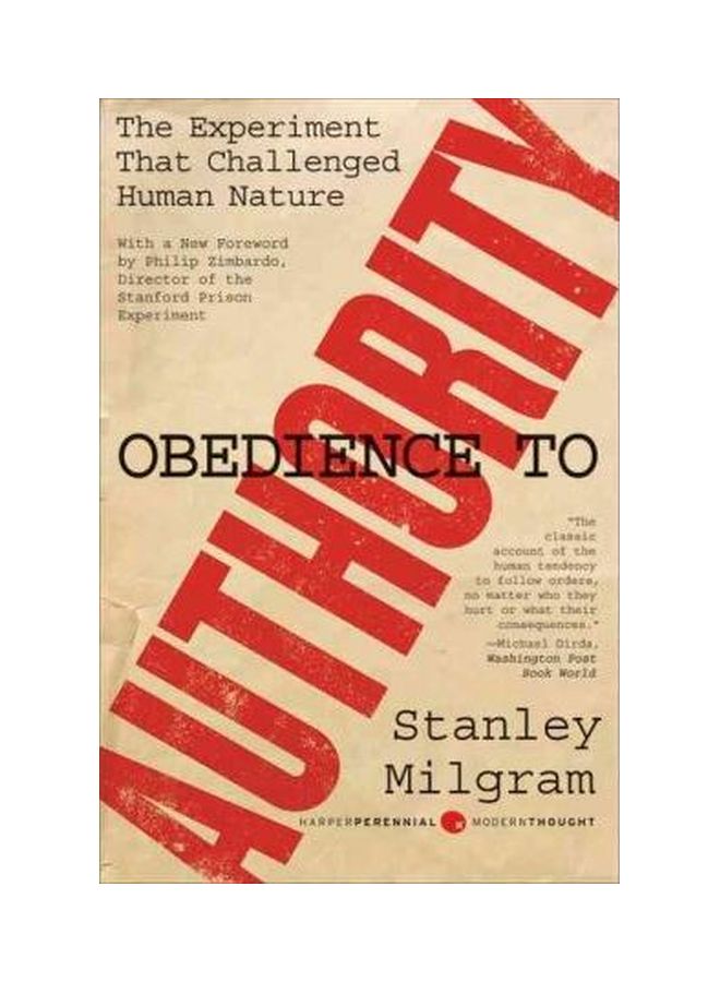 Obedience To Authority : An Experimental View paperback english - 7/15/2009 