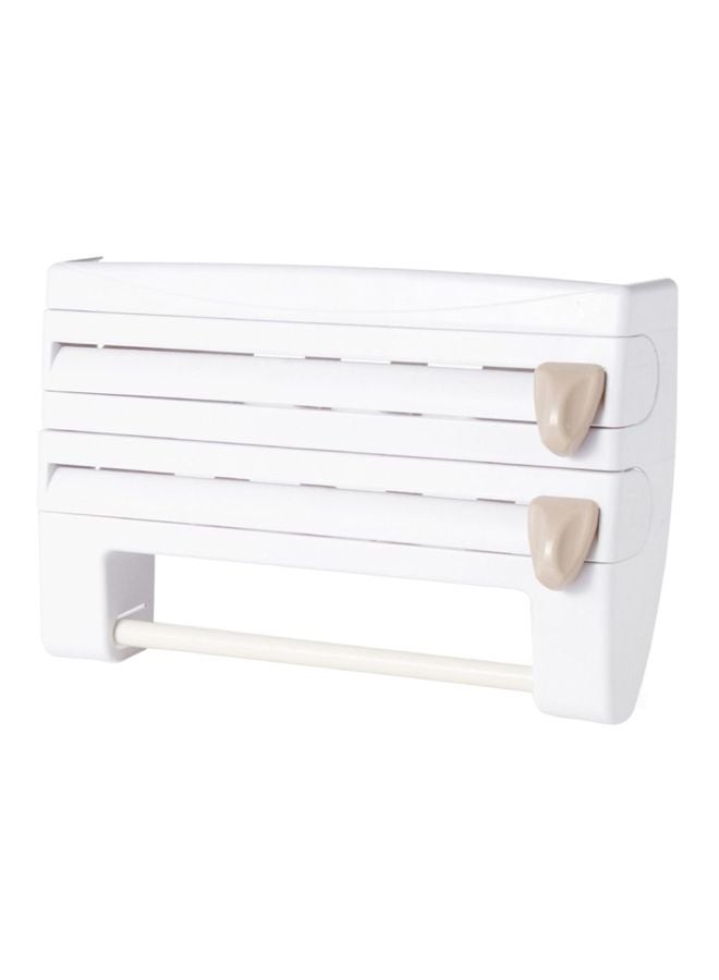 Wall Mounted Multi-Layered Rack White/Brown - Image 1