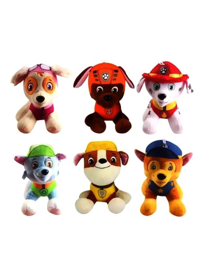 6-Piece Paw Patrol Stuffed Dog Toy 15cm - Image 1